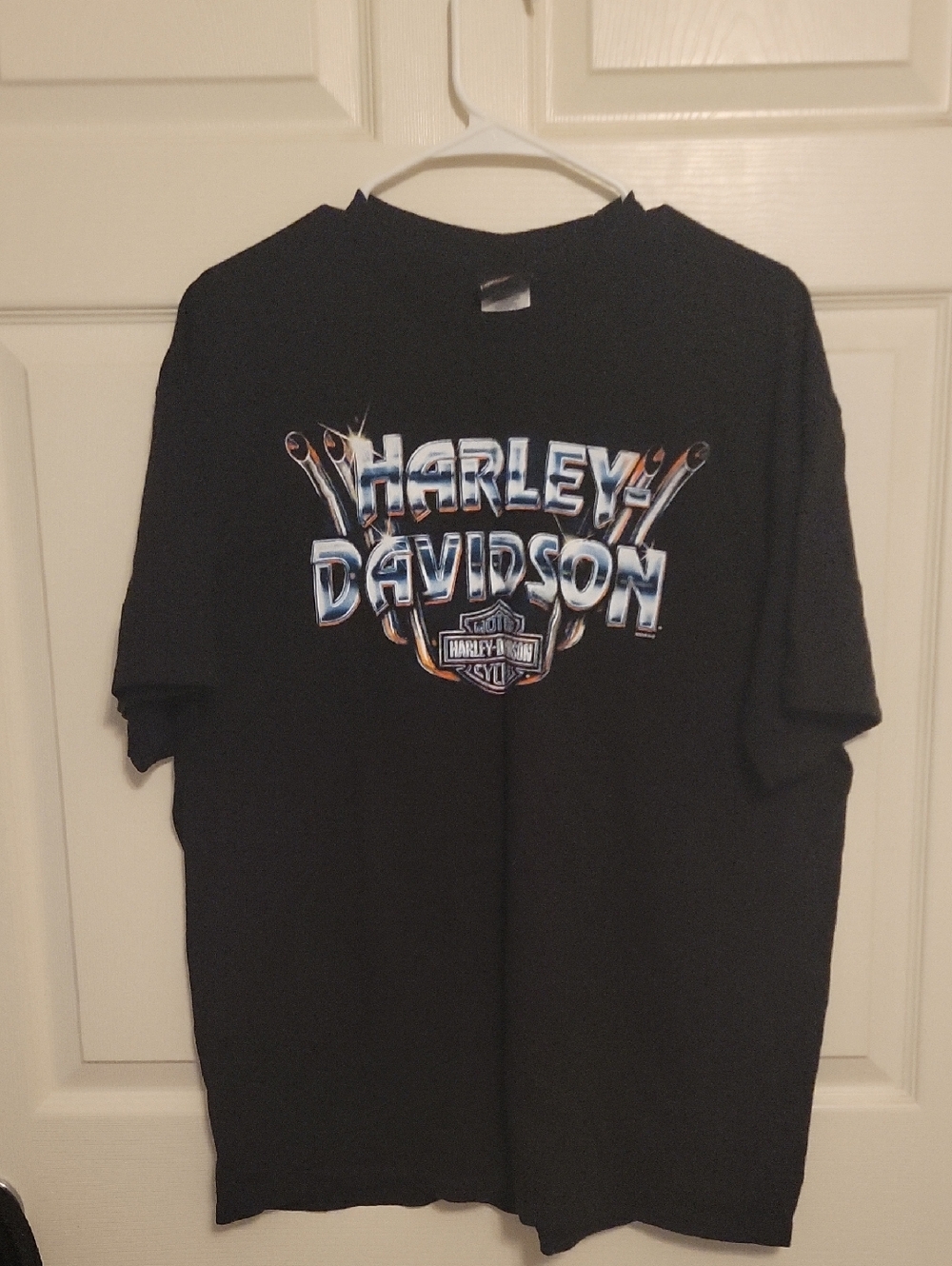 Harley-Davidson Black Tee with Chrome and Copper Logo